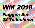Bild der Flagge "WM 2018 Russland - Flaggen-Set M (90 x 60 cm)"