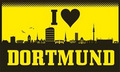 Flagge I love Dortmund
 (150 x 90 cm) kaufen bestellen Shop