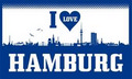 Bild der Flagge "Flagge I love Hamburg (150 x 90 cm)"