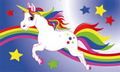 Bild der Flagge "Flagge Einhorn Regenbogen (150 x 90 cm)"