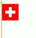 Stockflaggen Schweiz (30 x 30 cm) kaufen