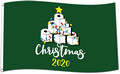 Bild der Flagge "Flagge Christmas 2020 (CoVid, Sars-CoV-2, Corona-Virus) (150 x 90 cm)"