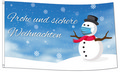 Bild der Flagge "Flagge Frohe und sichere Weihnachten (CoVid, Sars-CoV-2, Corona-Virus) (150 x 90 cm)"