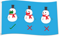 Bild der Flagge "Flagge Schneemann mit Maske (CoVid, Sars-CoV-2, Corona-Virus) (150 x 90 cm)"