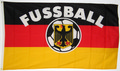 Bild der Flagge "Nationalflagge Deutschland mit Fussball (150 x 90 cm)"