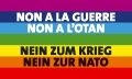 Bild der Flagge "Flagge NEIN ZUM KRIEG - NEIN ZUR NATO (150 x 90 cm) in der Qualität Sturmflagge"