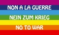 Flagge NEIN ZUM KRIEG - NO TO WAR
 (150 x 90 cm) in der Qualität Sturmflagge kaufen bestellen Shop