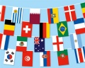 WM 2022 Katar - Flaggenkette klein / 9 Meter kaufen