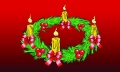 Flagge Weihnachten - Adventskranz (150 x 90 cm) kaufen