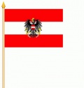 Bild der Flagge "Stockflaggen Österreich mit Adler (45 x 30 cm)"