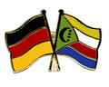 Bild der Flagge "Freundschafts-Pin Deutschland - Komoren"