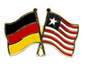 Bild der Flagge "Freundschafts-Pin Deutschland - Liberia"