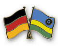 Bild der Flagge "Freundschafts-Pin Deutschland - Ruanda"