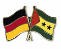 Bild der Flagge "Freundschafts-Pin Deutschland - Sao Tome und Principe"