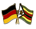 Bild der Flagge "Freundschafts-Pin Deutschland - Simbabwe"