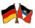Bild der Flagge "Freundschafts-Pin Deutschland - Antigua und Barbuda"