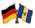 Bild der Flagge "Freundschafts-Pin Deutschland - Barbados"