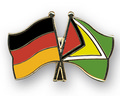 Bild der Flagge "Freundschafts-Pin Deutschland - Guyana"