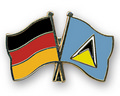 Bild der Flagge "Freundschafts-Pin Deutschland - St. Lucia"