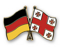 Bild der Flagge "Freundschafts-Pin Deutschland - Georgien"