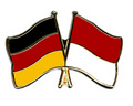 Bild der Flagge "Freundschafts-Pin Deutschland - Indonesien"