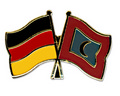 Bild der Flagge "Freundschafts-Pin Deutschland - Malediven"