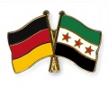 Bild der Flagge "Freundschafts-Pin Deutschland - Syrien"