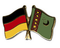 Bild der Flagge "Freundschafts-Pin Deutschland - Turkmenistan"