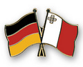 Bild der Flagge "Freundschafts-Pin Deutschland - Malta"