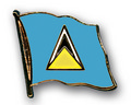 Bild der Flagge "Flaggen-Pin St. Lucia"