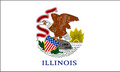 Bild der Flagge "USA - Bundesstaat Illinois (150 x 90 cm)"