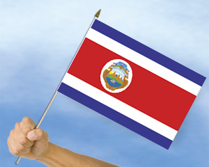 Bild von Stockflaggen Costa Rica  (45 x 30 cm)-Fahne Stockflaggen Costa Rica  (45 x 30 cm)-Flagge im Fahnenshop bestellen