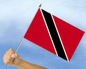 Bild von Stockflaggen Trinidad und Tobago  (45 x 30 cm)-Fahne Stockflaggen Trinidad und Tobago  (45 x 30 cm)-Flagge im Fahnenshop bestellen
