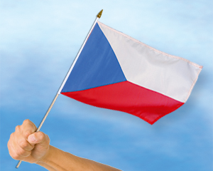 Bild von Stockflaggen Tschechische Republik  (45 x 30 cm)-Fahne Stockflaggen Tschechische Republik  (45 x 30 cm)-Flagge im Fahnenshop bestellen