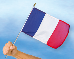 Bild von Stockflaggen Frankreich  (45 x 30 cm)-Fahne Stockflaggen Frankreich  (45 x 30 cm)-Flagge im Fahnenshop bestellen