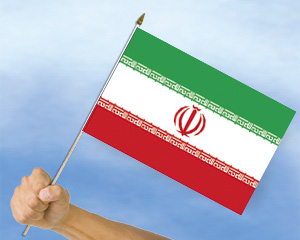 Bild von Stockflaggen Iran  (45 x 30 cm)-Fahne Stockflaggen Iran  (45 x 30 cm)-Flagge im Fahnenshop bestellen