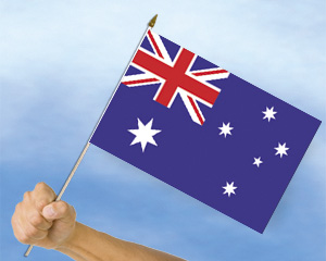 Bild von Stockflaggen Australien  (45 x 30 cm)-Fahne Stockflaggen Australien  (45 x 30 cm)-Flagge im Fahnenshop bestellen
