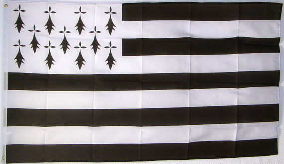 Bild von Flagge der Bretagne-Fahne Flagge der Bretagne-Flagge im Fahnenshop bestellen