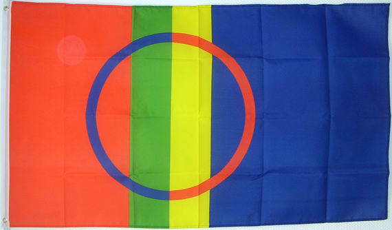 Bild von Flagge der Samen (Lappland)-Fahne Flagge der Samen (Lappland)-Flagge im Fahnenshop bestellen