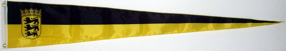 Bild von Wimpel Baden-Württemberg  (150 x 30 cm)-Fahne Wimpel Baden-Württemberg  (150 x 30 cm)-Flagge im Fahnenshop bestellen