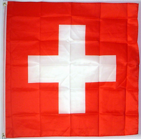 Bild von Flagge Schweiz  (90 x 90 cm)-Fahne Schweiz  (90 x 90 cm)-Flagge im Fahnenshop bestellen