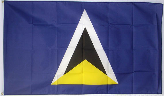 Bild von Flagge St. Lucia-Fahne St. Lucia-Flagge im Fahnenshop bestellen