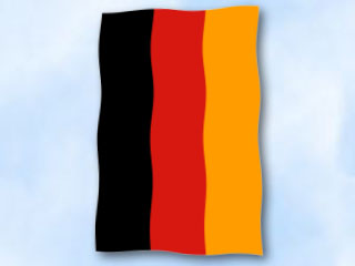 Flagge Bayern mit Streifen und Wappen 110 g/m²