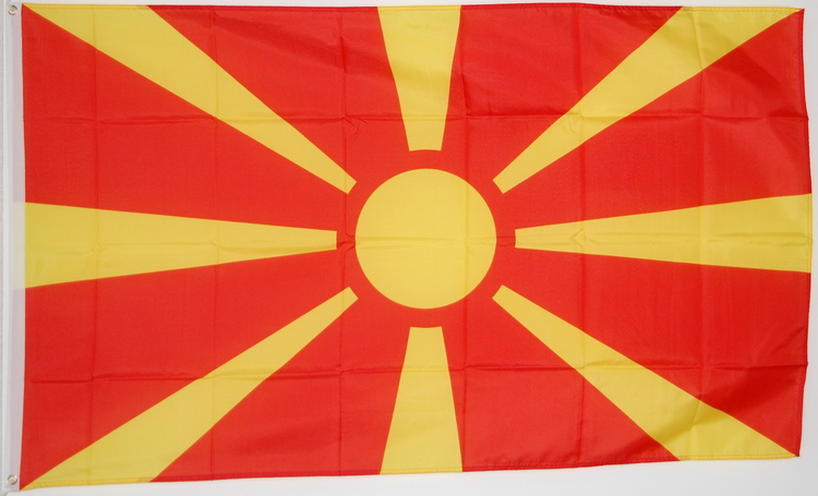 Bild von Flagge Nordmazedonien-Fahne Nordmazedonien-Flagge im Fahnenshop bestellen