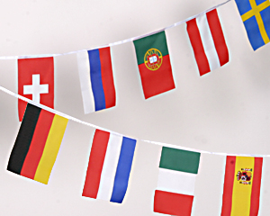 Bild von Flaggenkette Europa 6m-Fahne Flaggenkette Europa 6m-Flagge im Fahnenshop bestellen