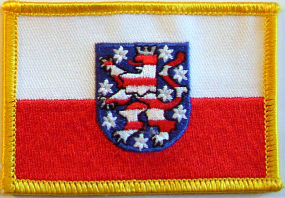 Bild von Aufnäher Flagge Thüringen-Fahne Aufnäher Flagge Thüringen-Flagge im Fahnenshop bestellen