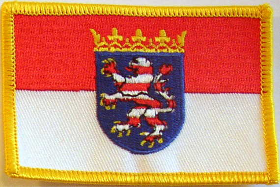 Bild von Aufnäher Flagge Hessen-Fahne Aufnäher Flagge Hessen-Flagge im Fahnenshop bestellen