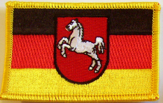 Bild von Aufnäher Flagge Niedersachsen-Fahne Aufnäher Flagge Niedersachsen-Flagge im Fahnenshop bestellen