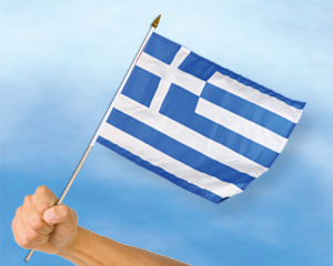 Bild von Stockflaggen Griechenland  (45 x 30 cm)-Fahne Stockflaggen Griechenland  (45 x 30 cm)-Flagge im Fahnenshop bestellen