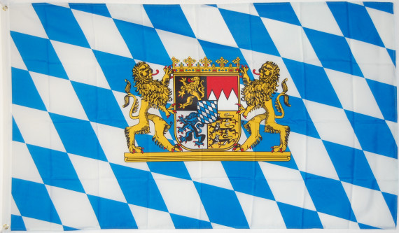 Bayern Flagge // Bavaria Flag Bayern Fahne mit Ösen 90 x 150 cm